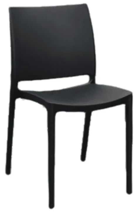 Set 4 scaune POLI -HORECA-POLIPROPILENA - NEGRU