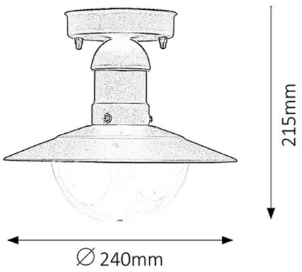 Brilagi - Plafonieră de exterior MOLDE 1xE27/60W IP44 negru