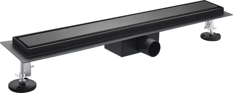 Set rigola dus cu capac scurgere negru mat Rune Alvis 100 cm