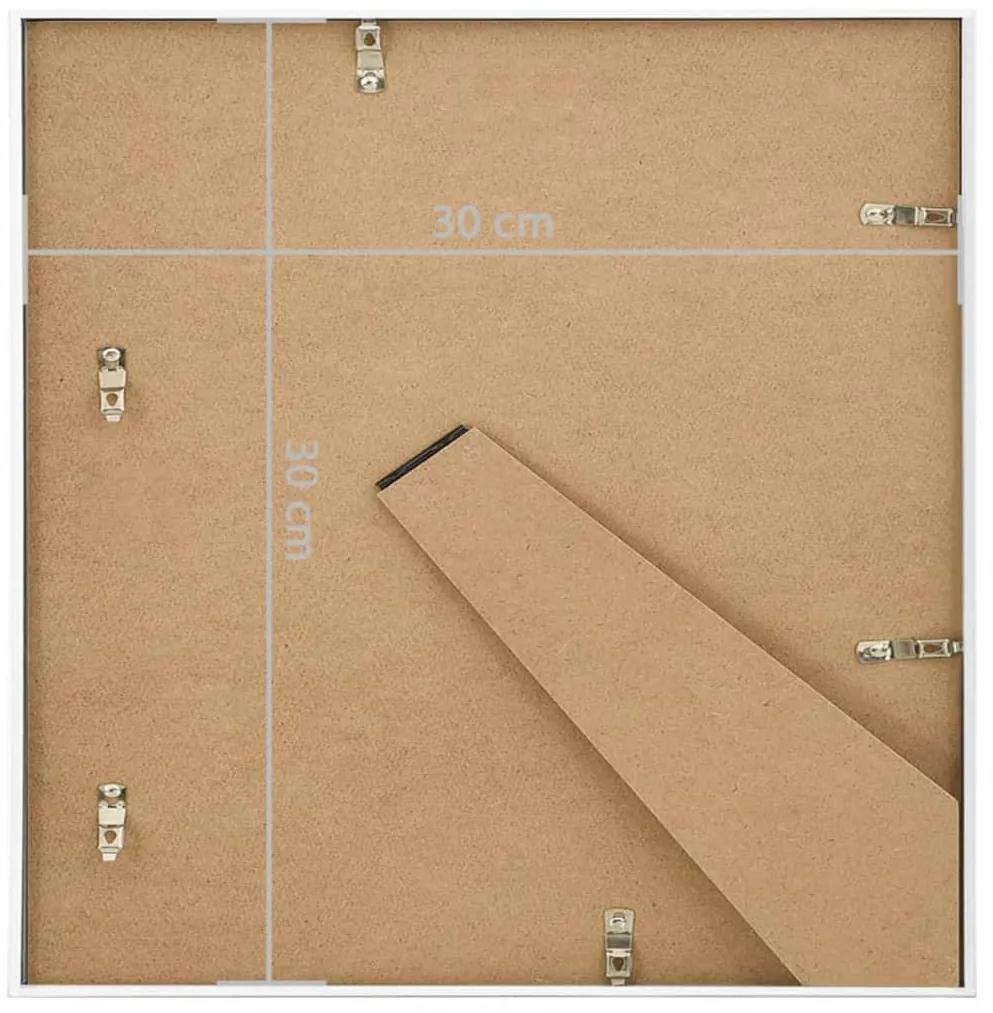 Rame foto colaj pentru perete masa, 3 buc., alb, 30x30 cm, MDF 3, Alb, 30 x 30 cm