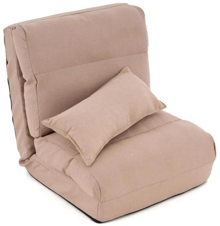 Fotoliu pliant confortabil, 220 x 60 x 14 cm, bej