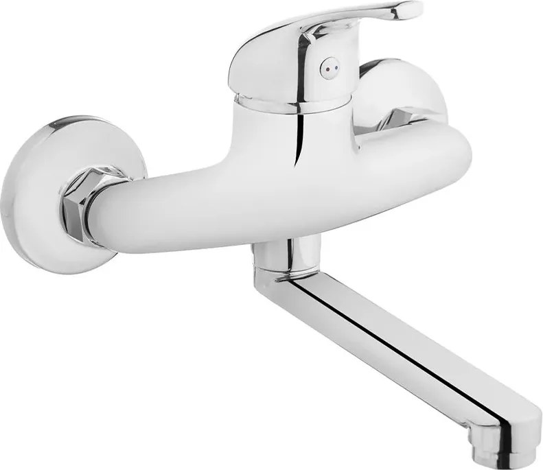 Baterie lavoar Invena Perea pipa 150 mm crom lucios