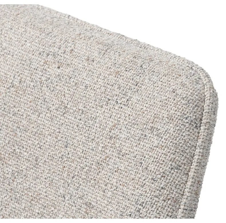 Scaun de sufragerie gri deschis cu cotiere tapițat Alma – Unique Furniture