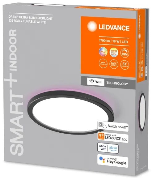 Plafonieră LED RGBW dimabilă SMART+ ORBIS LED/19W/230V Wi-Fi Ledvance