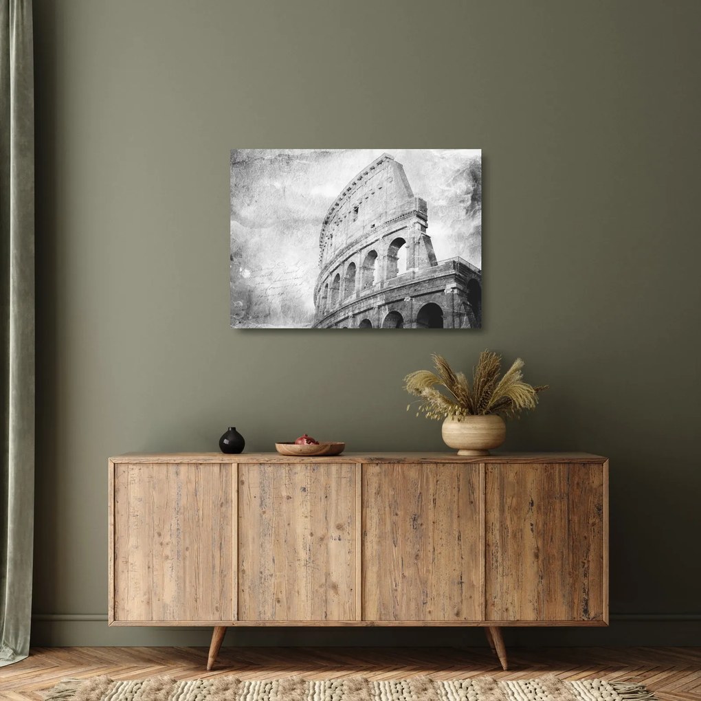 Tablou pe sticlă - Carte poștală de epocă a orașului N⁰1 (70x50 cm)