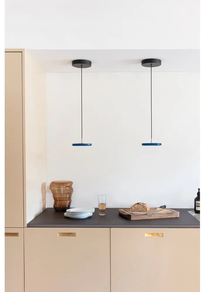 Lustră în culoarea petrolului LED cu abajur din metal ø 15 cm Asteria Micro – UMAGE