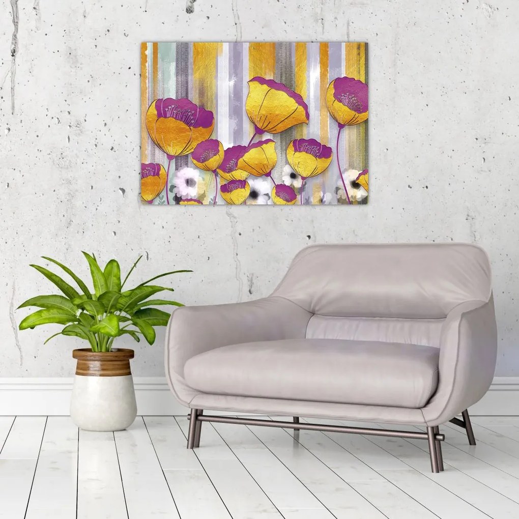 Tablou - Ilustrațir cu flori (70x50 cm)