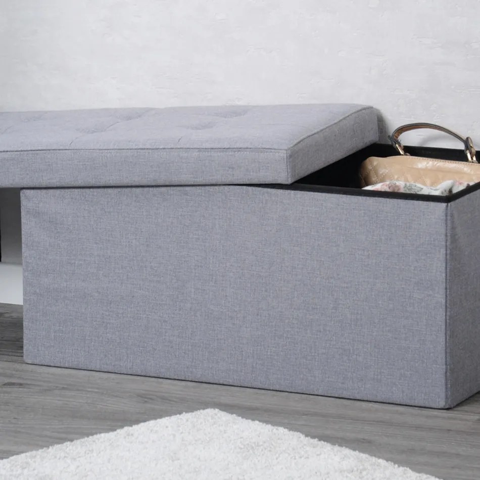Kesper 15952 Comoda tapițată, gri deschis, 76 x 38x 38 cm