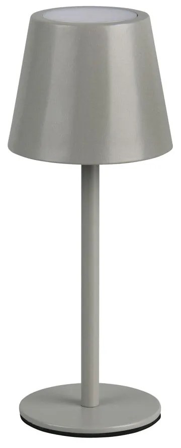 Veioză gri LED cu abajur din metal (înălțime 21 cm) Diaz – Reality