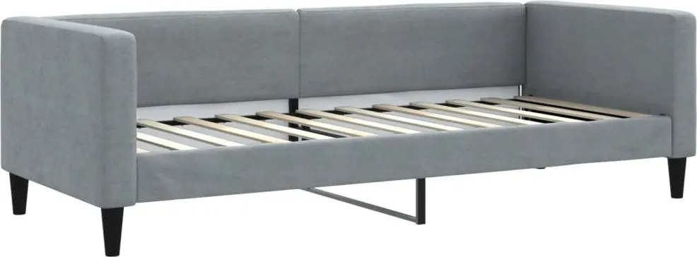 vidaXL Cadru de pat, gri deschis, 80x200 cm, material textil