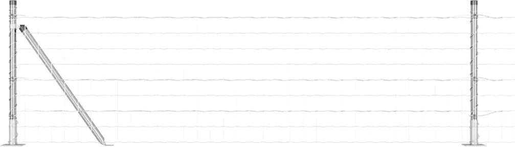 vidaXL Gard cu Stâlp Argintiu 0,4 x 10 m Oțel