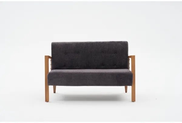 Canapea TUMI, 2 locuri, gri antracit