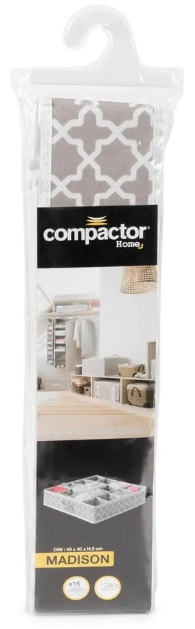 Organizator cu 16 compartimente pentru sertare Compactor, 40 x 40 cm, bej