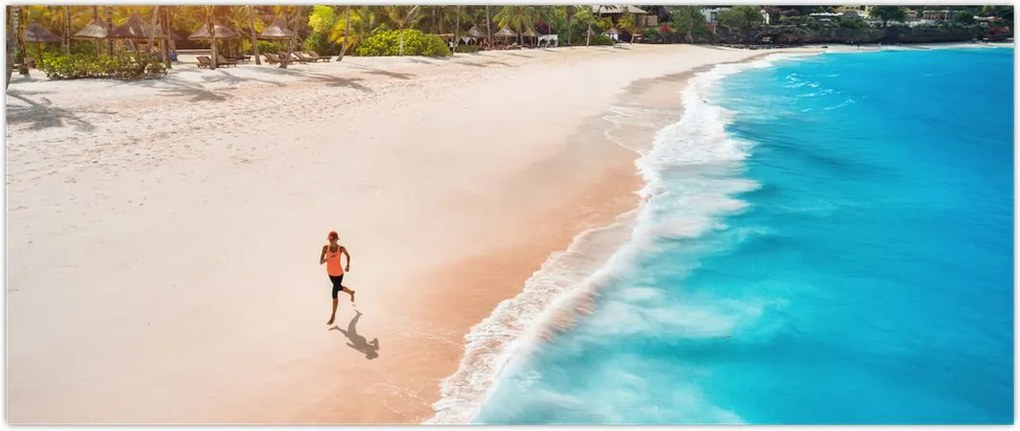 Tablou - Fuga pe plajă (120x50 cm)