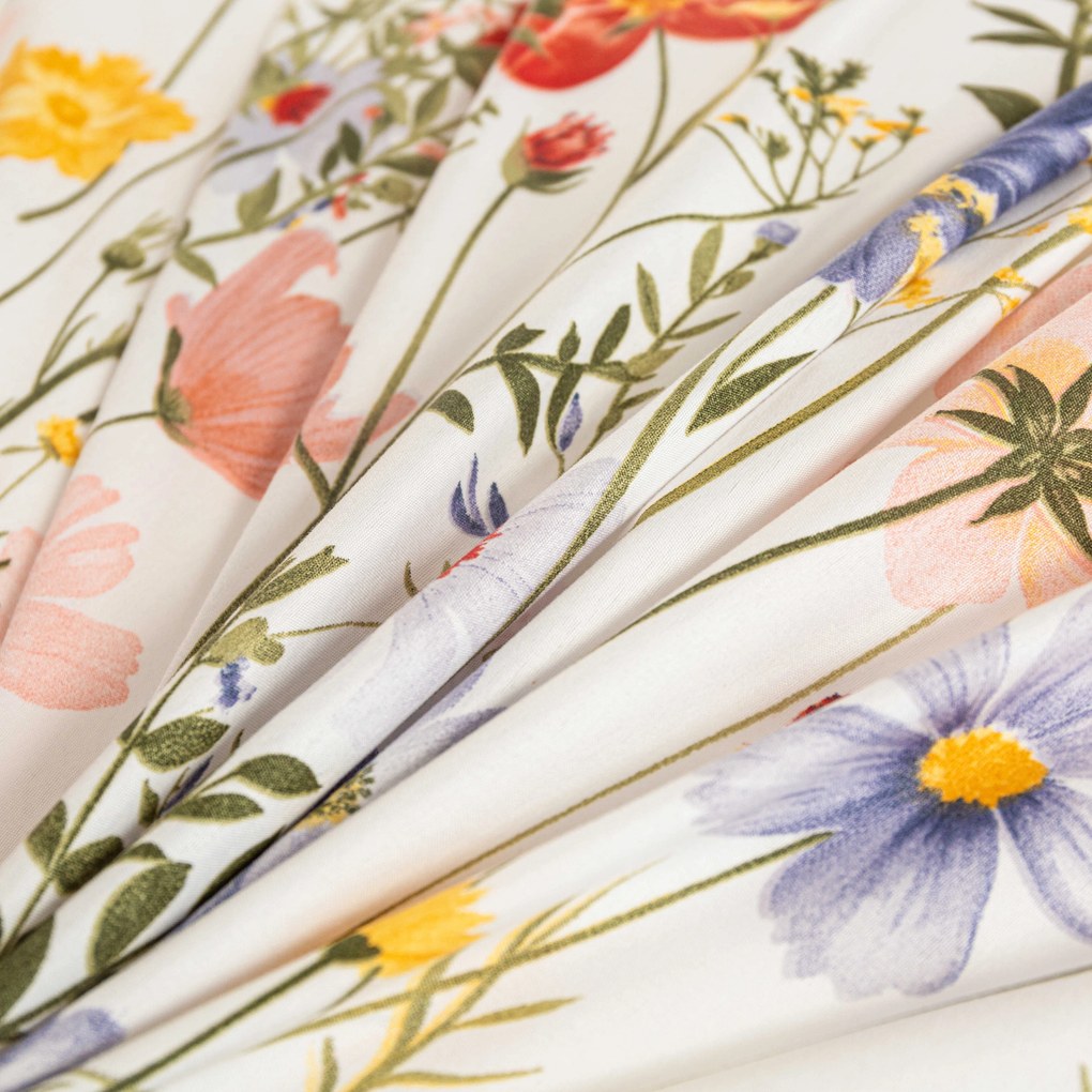 Husa pentru perna din microfibra WILDFLOWERS 50x70 cm, colorata