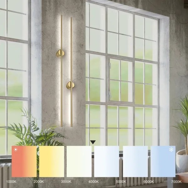 Aplica de perete LED LANA, 12W, 230V, 4000K, auriu mat