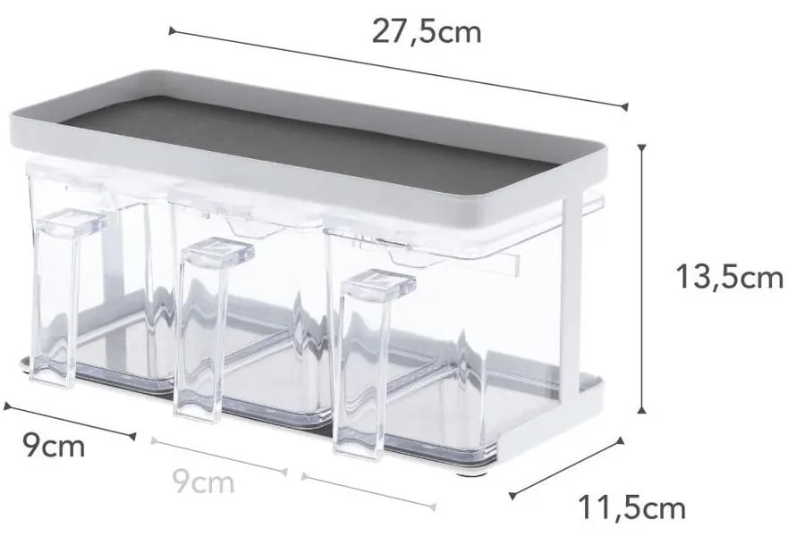 Recipiente 3 buc. pentru făină/pentru produse vrac Tower – YAMAZAKI