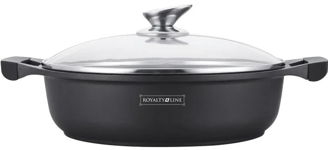 RESIGILAT - Cratita marmorata cu capac 30 cm, 4.8 litri , RL-BR30ML Royalty Line