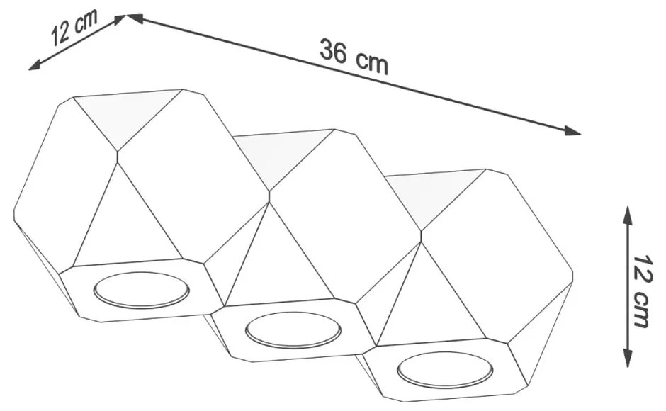 Spot în culoare naturală 12x36 cm Vige – Sollux