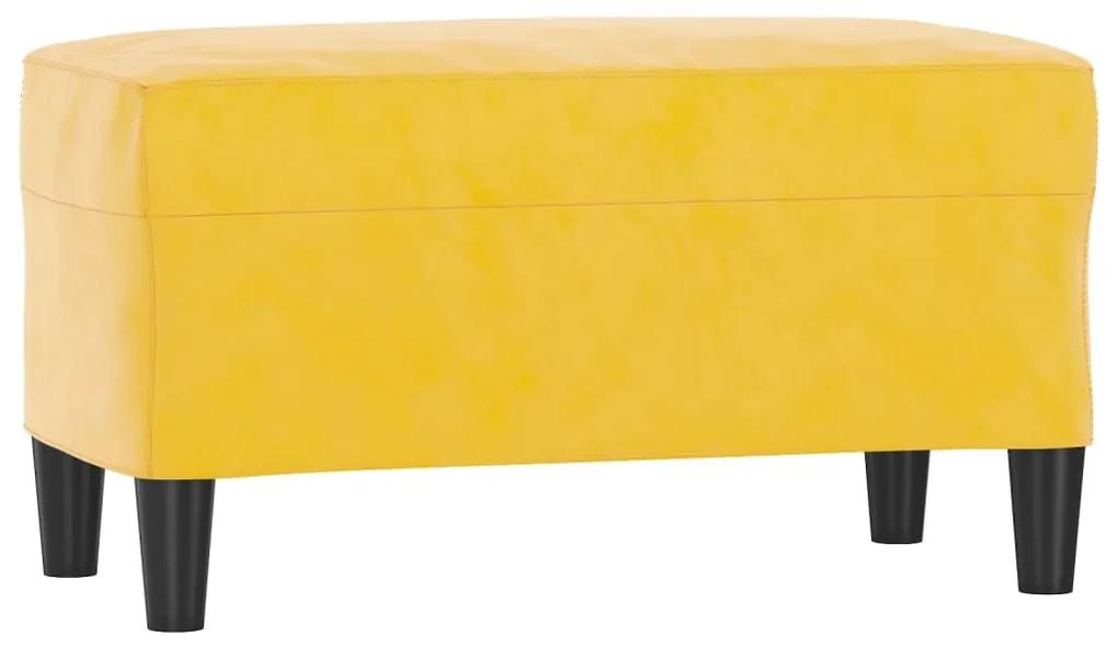 349403 vidaXL Bancă, galben, 70x35x41 cm, catifea