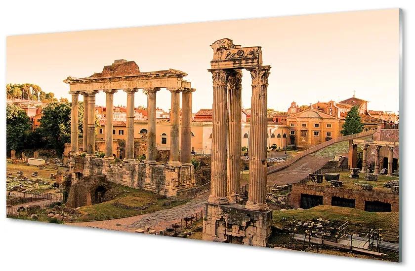 Tablouri pe sticlă Roma Forumul Roman Sunrise