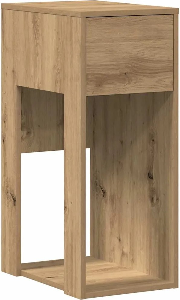 vidaXL Suport turn pentru computer cu sertar Artisan Stejar 30x44x74cm