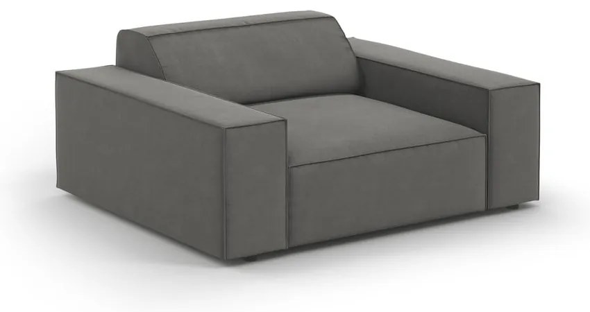 Fotoliu gri cu tapițerie din catifea Jodie – Micadoni Home