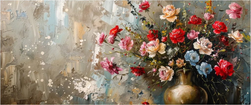 Tablou - Vaza de flori (120x50 cm)