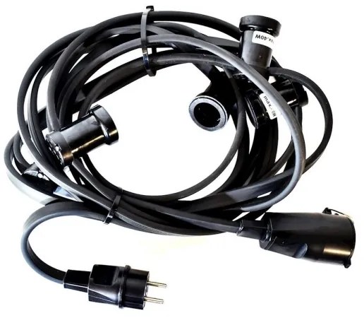 Lanț decorativ de exterior GIRLANDA 12 m 10xE27/15W/230V IP44