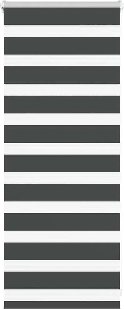 vidaXL Jaluzea tip zebra neagră lățime țesătură 55,9 cm poliester