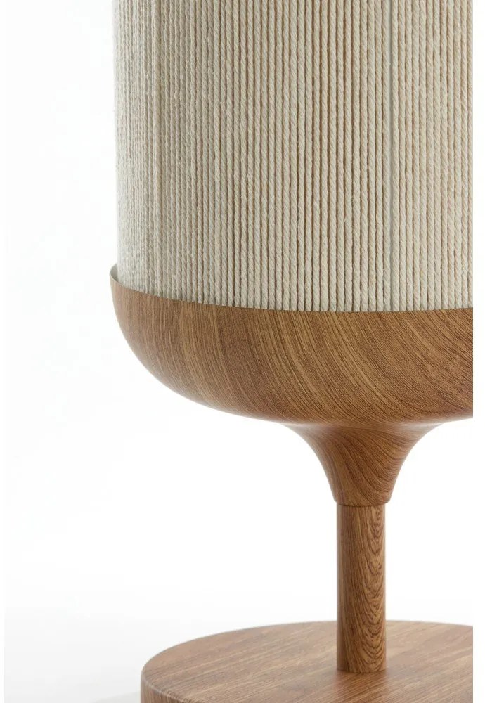 Veioză în culoare naturală cu abajur textil (înălțime 50 cm) Dania – Light &amp; Living
