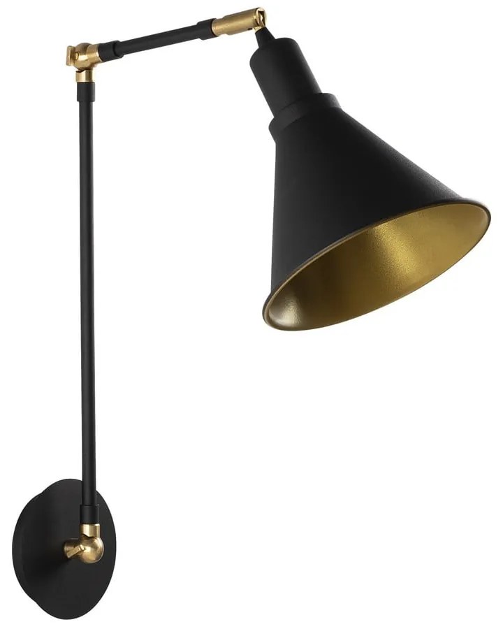 Aplică de perete neagră ø 20 cm Chicago – Opviq lights