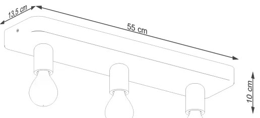 Spot Sollux SL.1158 TAVO 3xE27/15W/230V beton