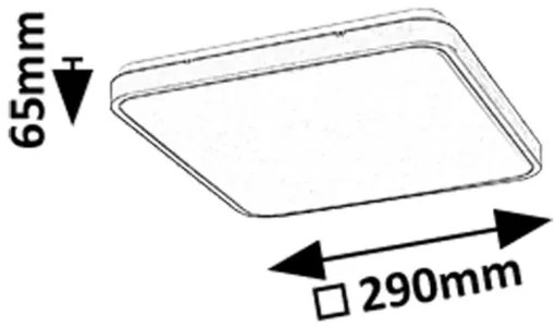 Plafonieră LED pentru baie Rabalux 71432 ALENZO LED/24W/230V IP44 negru