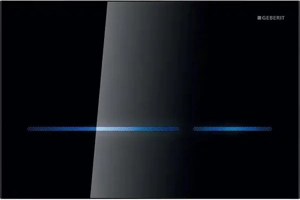 Clapeta electronica Geberit Sigma80 negru pentru rezervor cu grosimea 8 cm