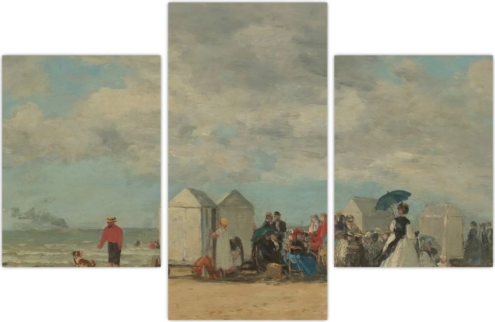 Tablou - Eugène Boudin, Beach Scene, reproducere (90x60 cm)