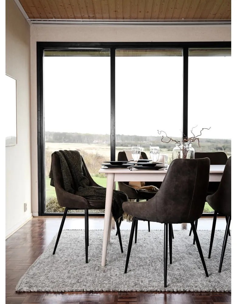 Masă de dining extensibilă din lemn masiv de stejar 180x90 cm Tyler - Rowico