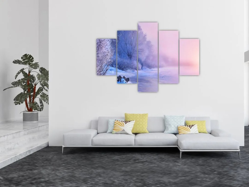 Tablou - Râu înghețat (150x105 cm)