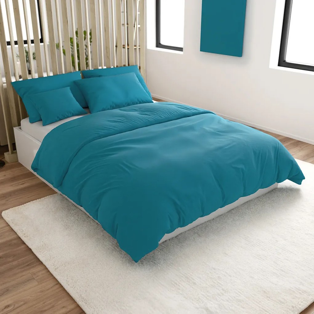 Lenjerie din microfibra LANTA turcoaz Dimensiune lenjerie de pat: 70 x 80 cm | 140 x 200 cm