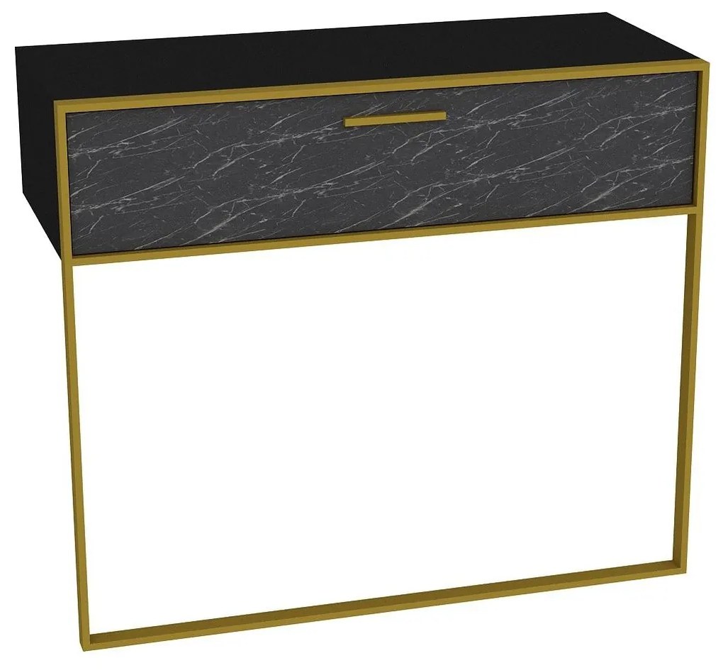 Măsuță consolă Poppy (auriu + negru). Promo -12%. 1102468