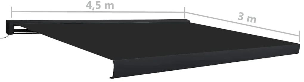 Copertina motorizata tip caseta, antracit, 450 x 300 cm antracit (cadru gri), 450 x 300 cm