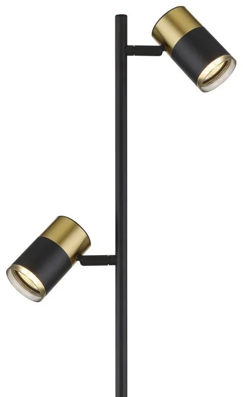 Lampadar cu 2 Spoturi directionabile BRISBON negru/cupru