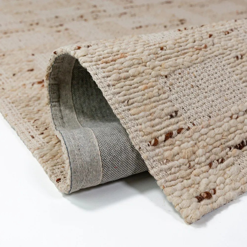 Covor în culoare naturală țesut manual din amestesc de lână 160x230 cm Rova Blend – Flair Rugs
