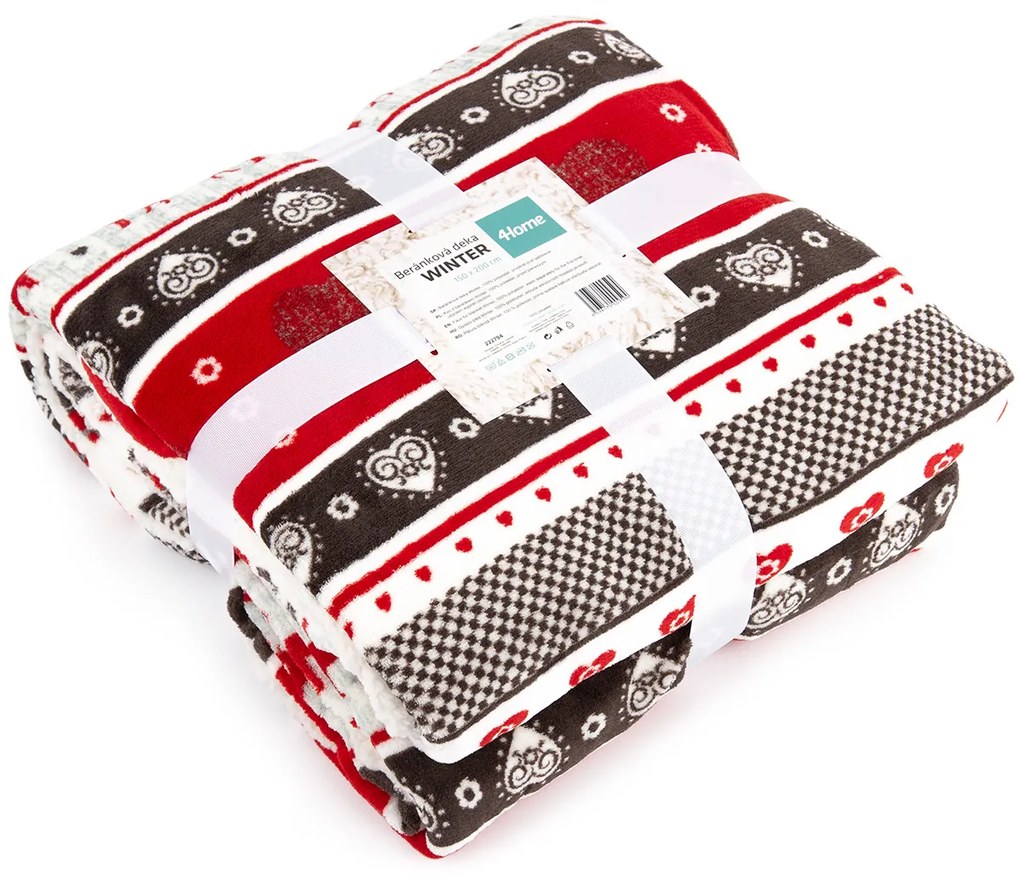 Pătură imitație de blăniță 4Home Winter design, 150 x 200 cm