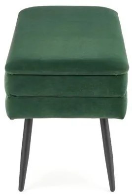 Banca dormitor Velva verde/negru - H37 cm