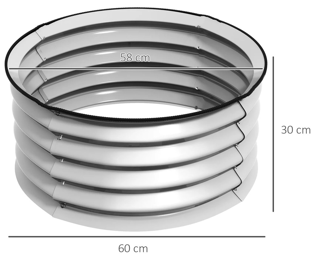 Outsunny Set 2 Paturi Înălțate de Gradină, Jardiniere Exterior cu Margine Protecție, Ideal pentru Flori și Legume, Design Ergonomic | Aosom Romania