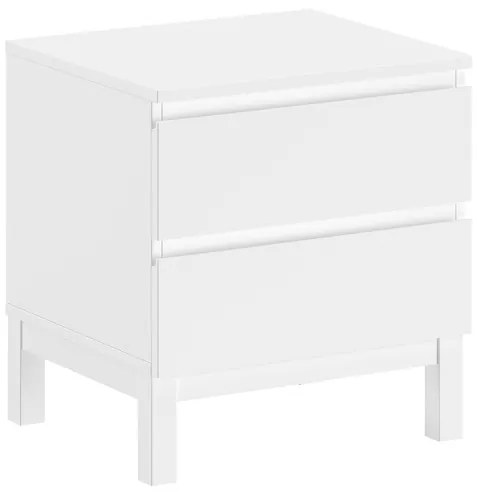 Set Complet Mobilier Cameră Copii EVA: Pat 90x200 cm, Noptieră, Dulap 2 Uși și Birou cu Sertare, Alb – Vipack