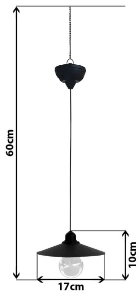 Lustră LED solară pe cablu DINA 1,2V 200 mAh IP44