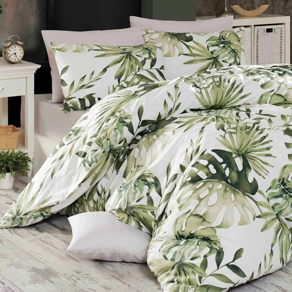BedTex Lenjerie de pat din bumbac Botanic, 150 x200 cm, 50 x 60 cm