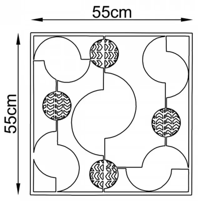 Decoratiune de perete, Vızon, Tanelorn, 66x54 cm, metal